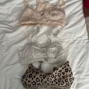 Calvin Klein ,aerie , mudd bras size small